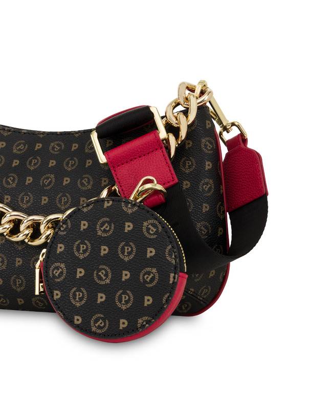 Pollini Borsa A Tracolla Heritage Logo Classic Nero/lacca Ultimo giorno