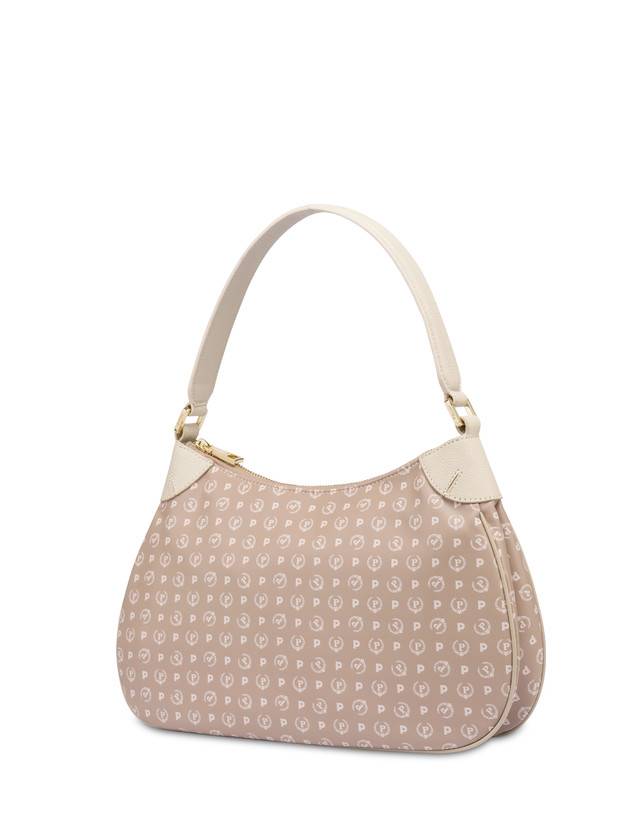Pollini Borsa A Spalla In Pvc Heritage Soft Touch Beige/avorio Sottocosto