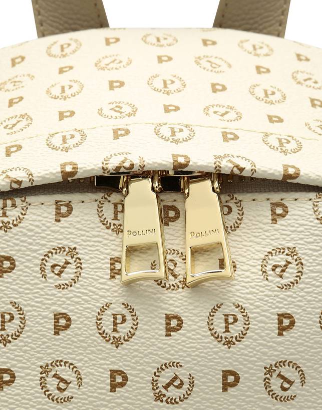 Pollini Zaino Heritage Logo Classic Avorio/ghiaccio Negozio