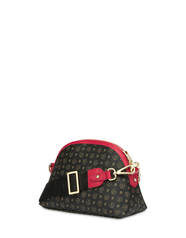 Pollini Borsa A Tracolla Heritage Logo Classic Nero/lacca Promozione