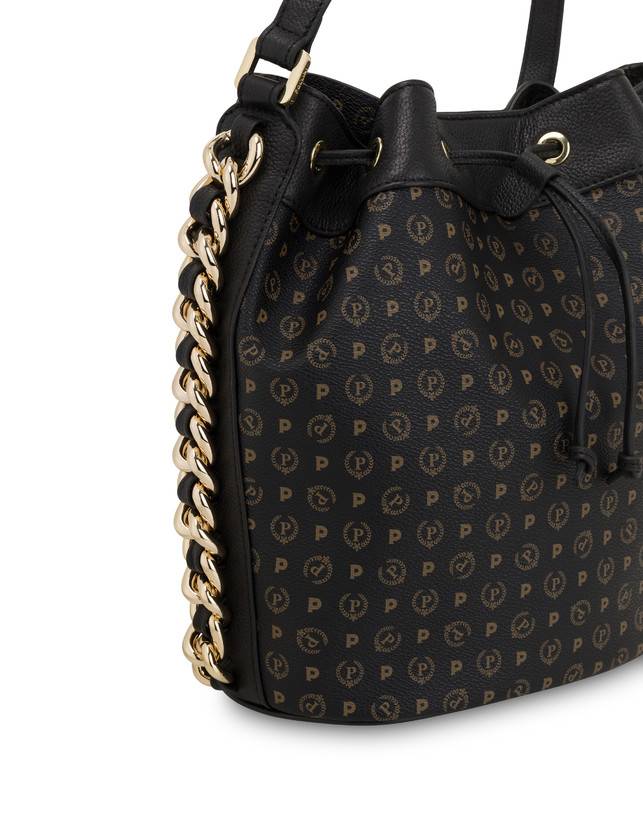 Pollini Borsa A Secchiello Heritage Logo Classic Nero/nero Negozi Online