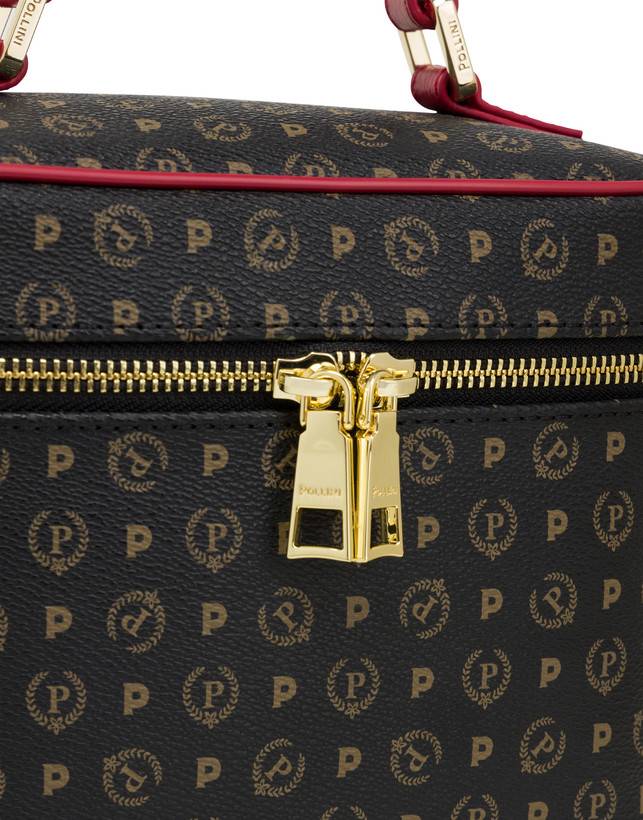 Pollini Borsa Beauty Piccola Heritage Logo Classic Nero/lacca Fino Al -60%