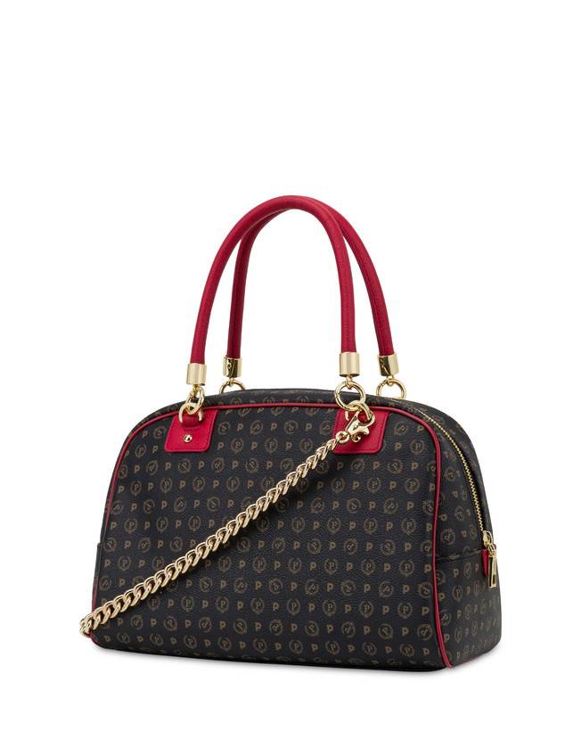 Pollini Bowling Bag Heritage Logo Classic Nero/lacca Prezzo Ridotto