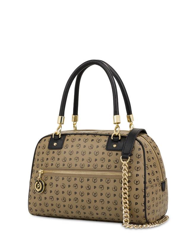 Pollini Borsa Doppio Manico Heritage Soft Touch Taupe/nero Convenienza
