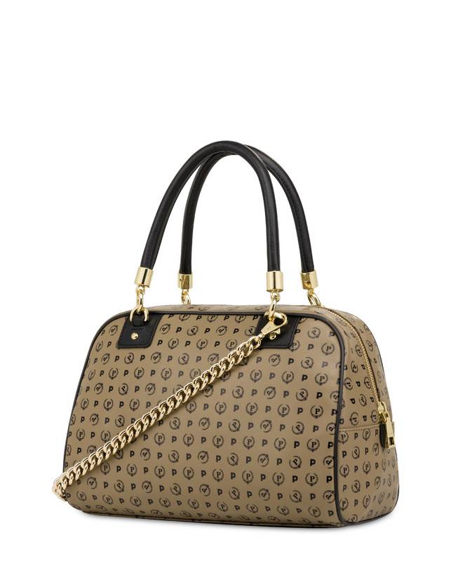 Pollini Borsa Doppio Manico Heritage Soft Touch Taupe/nero Convenienza