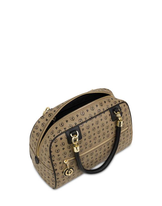 Pollini Borsa Doppio Manico Heritage Soft Touch Taupe/nero Convenienza