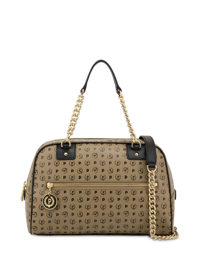Pollini Borsa Doppio Manico Heritage Soft Touch Taupe/nero Convenienza