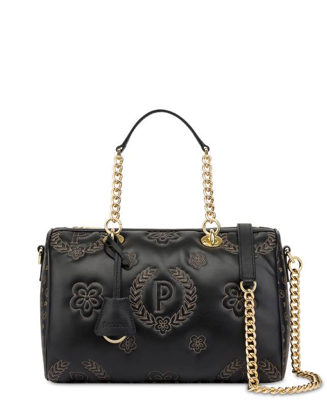 Pollini Borsa Bauletto Puffy Heritage Nero/nero/nero Presa