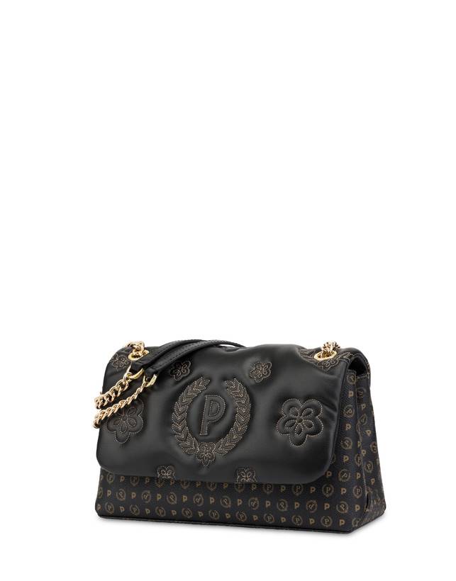 Pollini Borsa A Spalla Puffy Heritage Nero/nero/nero Saldi Di Fabbrica