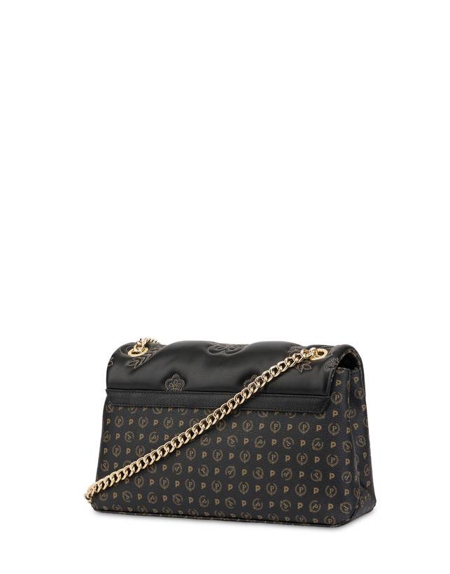 Pollini Borsa A Spalla Puffy Heritage Nero/nero/nero Saldi Di Fabbrica