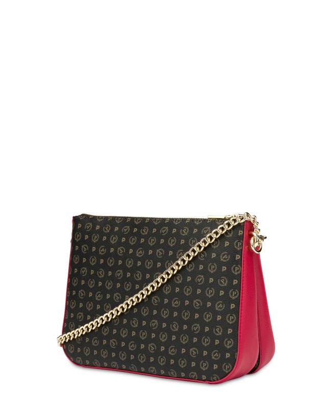 Pollini Borsa A Spalla Heritage Logo Classic Nero/lacca I Più Venduti