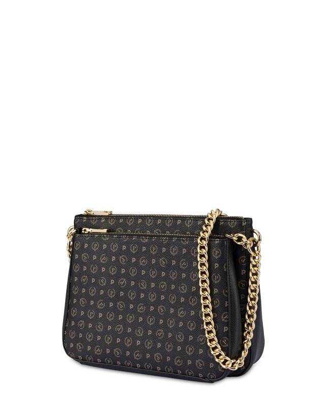 Pollini Borsa A Spalla Heritage Logo Classic Nero/nero Vendite Flash