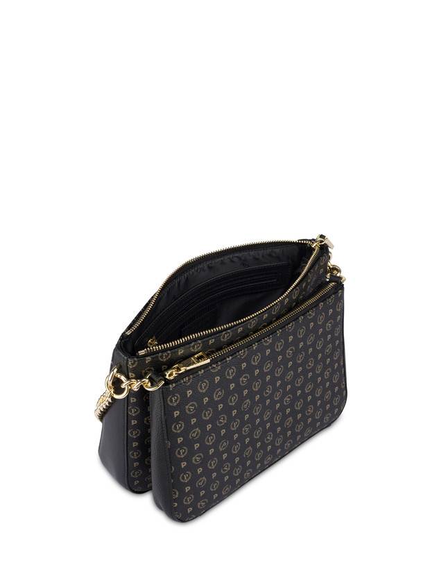 Pollini Borsa A Spalla Heritage Logo Classic Nero/nero Vendite Flash