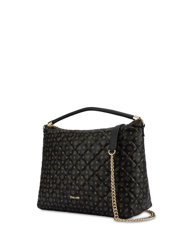 Pollini Borsa Hobo Heritage Matelassé Nero/nero In Saldo