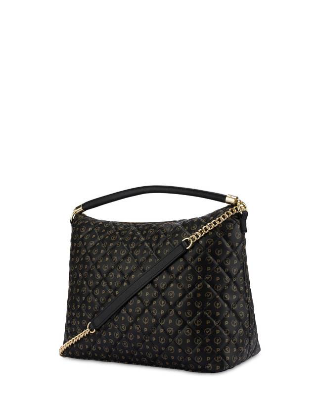 Pollini Borsa Hobo Heritage Matelassé Nero/nero In Saldo