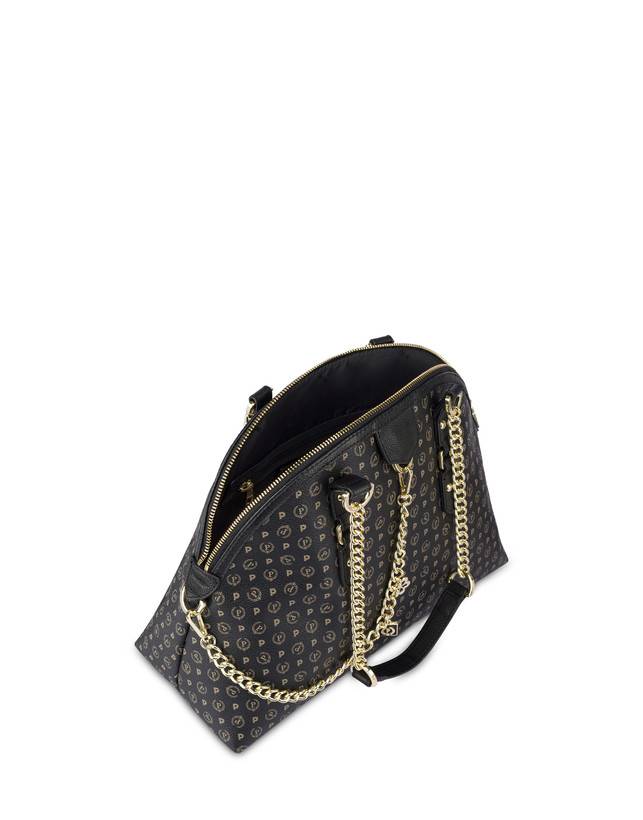 Pollini Borsa A Spalla Heritage Logo Classic Nero/nero Moda