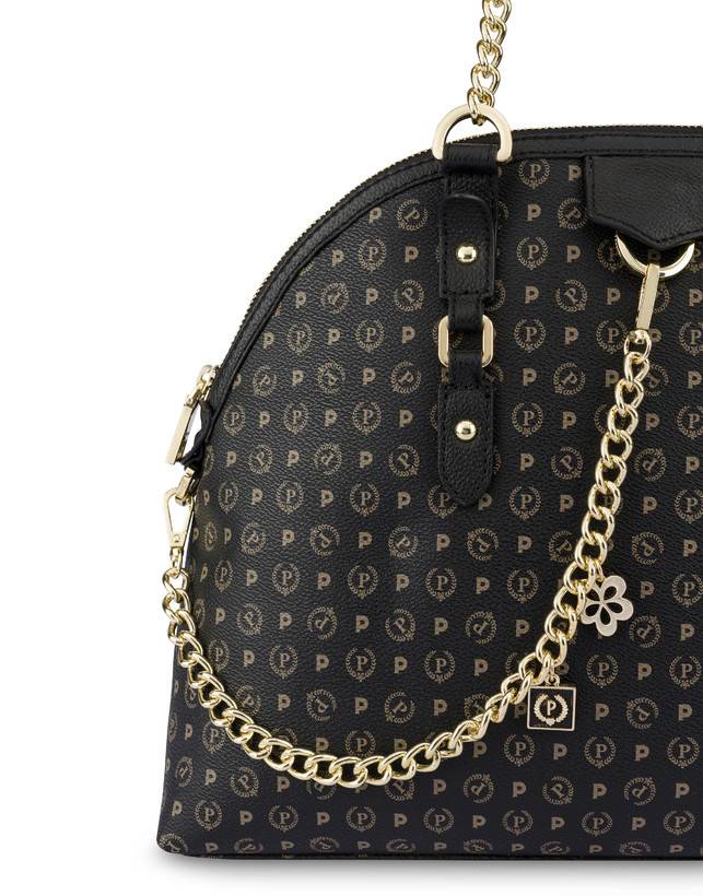 Pollini Borsa A Spalla Heritage Logo Classic Nero/nero Moda