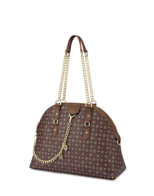 Pollini Borsa A Spalla Heritage Logo Classic Multicolore/marrone Spedizione gratuita