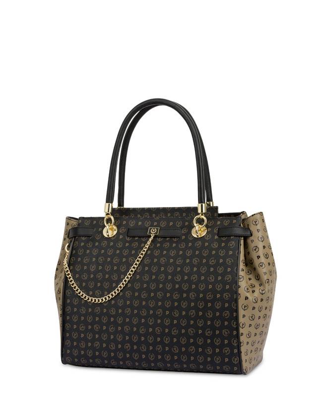 Pollini Borsa A Mano Bicolore Heritage Soft Touch Nero/taupe/nero Negozio online di fabbrica