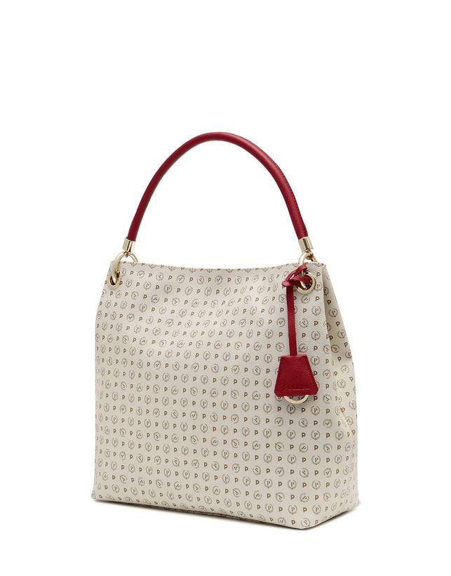 Pollini Borsa A Spalla Heritage Logo Classic Avorio/lacca Grande vendita