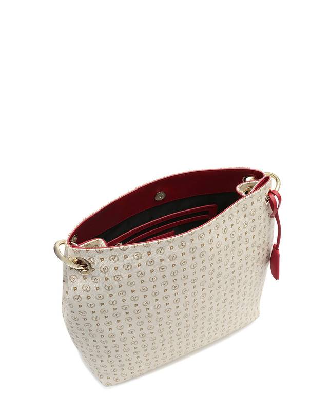 Pollini Borsa A Spalla Heritage Logo Classic Avorio/lacca Grande vendita