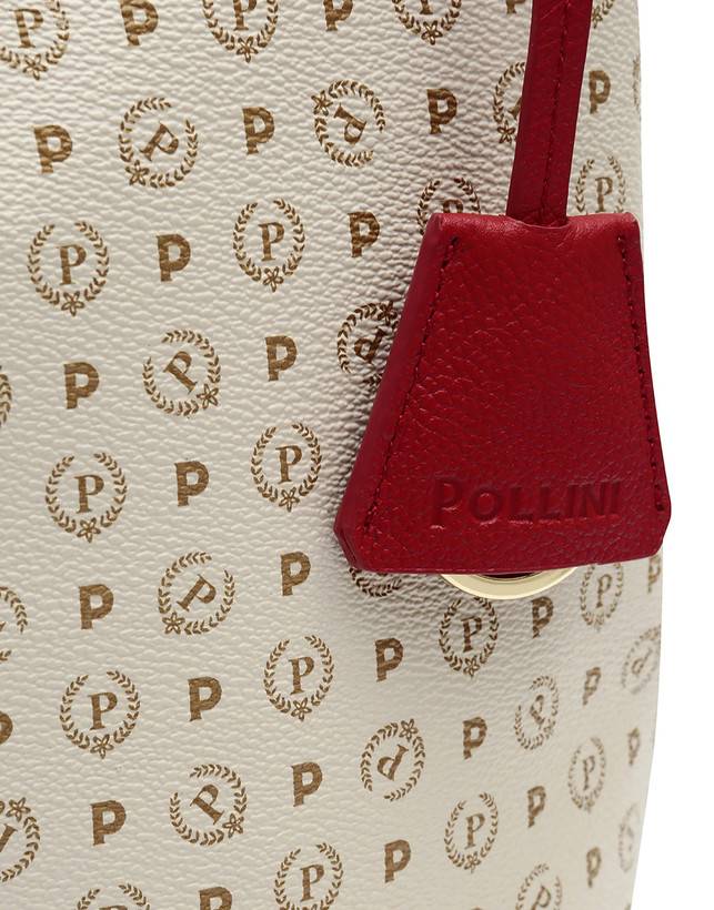 Pollini Borsa A Spalla Heritage Logo Classic Avorio/lacca Grande vendita