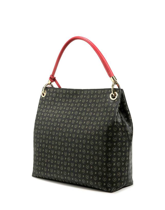 Pollini Borsa A Spalla Heritage Logo Classic Nero/lacca Flash Sale