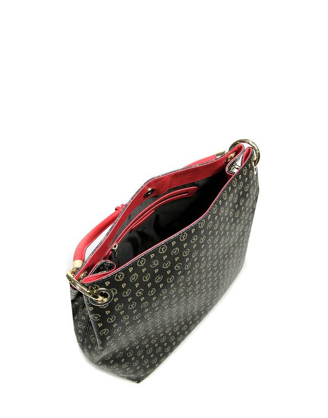 Pollini Borsa A Spalla Heritage Logo Classic Nero/lacca Flash Sale