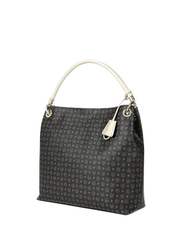 Pollini Borsa A Spalla Heritage Logo Classic Nero/avorio Fornitura limitata