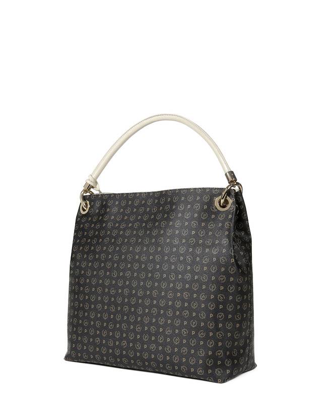 Pollini Borsa A Spalla Heritage Logo Classic Nero/avorio Fornitura limitata