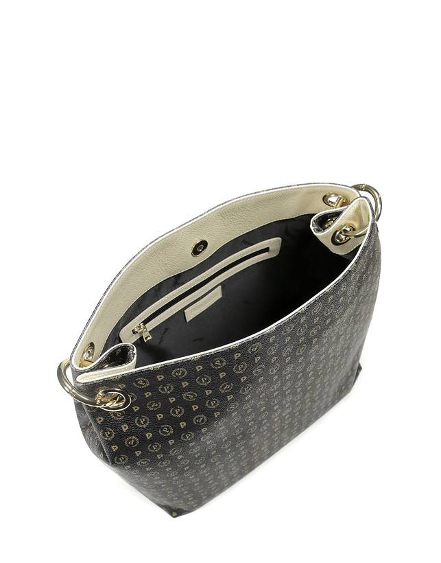 Pollini Borsa A Spalla Heritage Logo Classic Nero/avorio Fornitura limitata