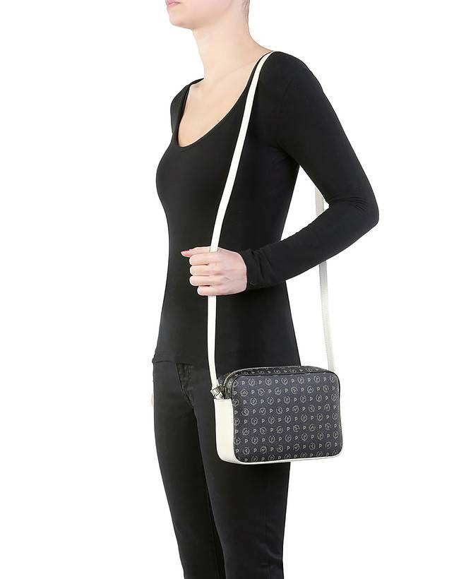 Pollini Borsa A Tracolla Heritage Logo Classic Nero/avorio Black Friday