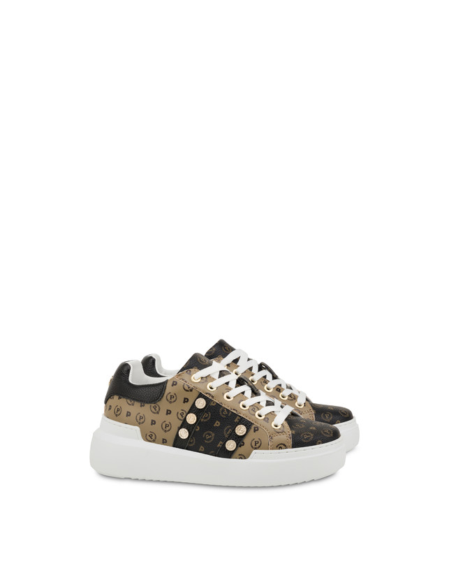 Pollini Sneakers Con Borchie Heritage Avorio/beige/ghiaccio Offerta Pasqua