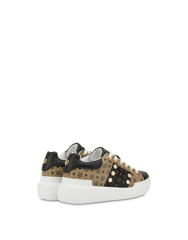 Pollini Sneakers Con Borchie Heritage Avorio/beige/ghiaccio Offerta Pasqua