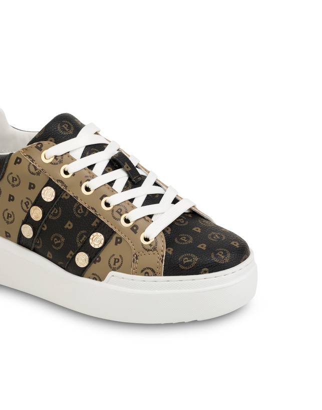 Pollini Sneakers Con Borchie Heritage Avorio/beige/ghiaccio Offerta Pasqua