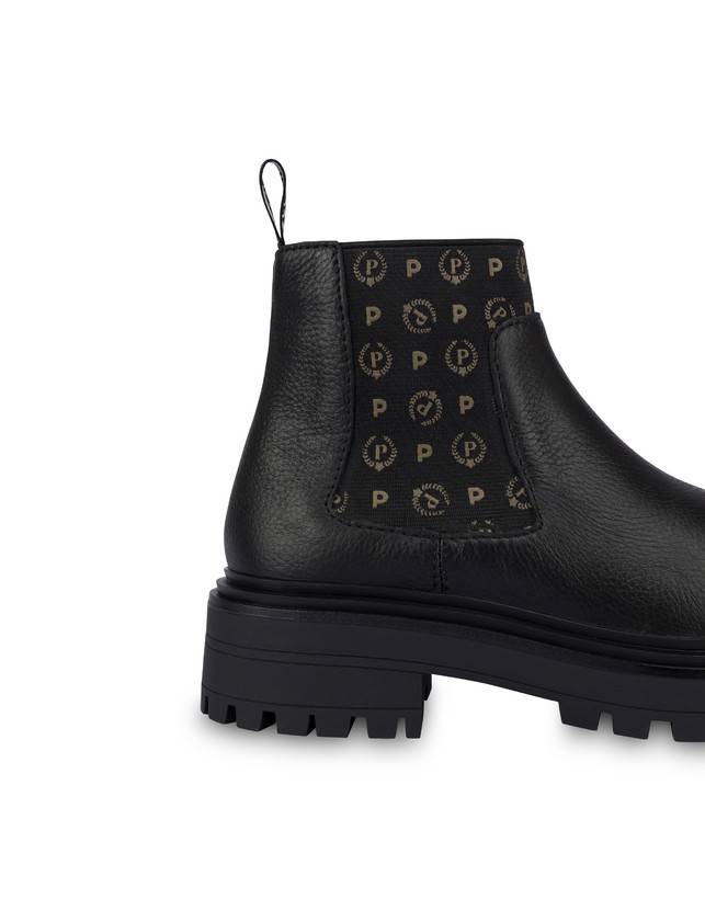 Pollini Beatles In Vitello Logo Heritage Nero/nero Offerta San Valentino
