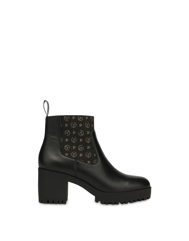 Pollini Stivaletti In Vitello Logo Heritage Nero/nero