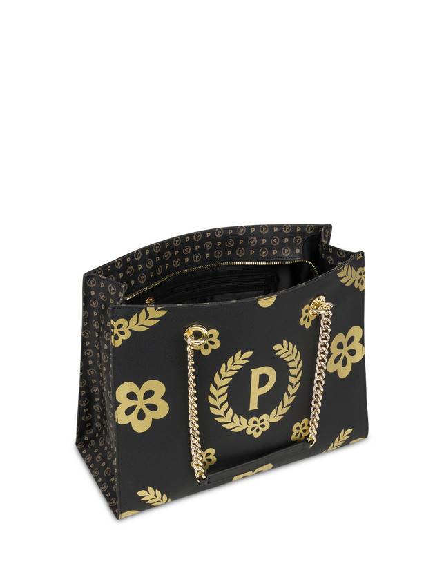 Pollini Shopping Bag Day-si! Heritage Nero/oro/nero Offerte esclusive