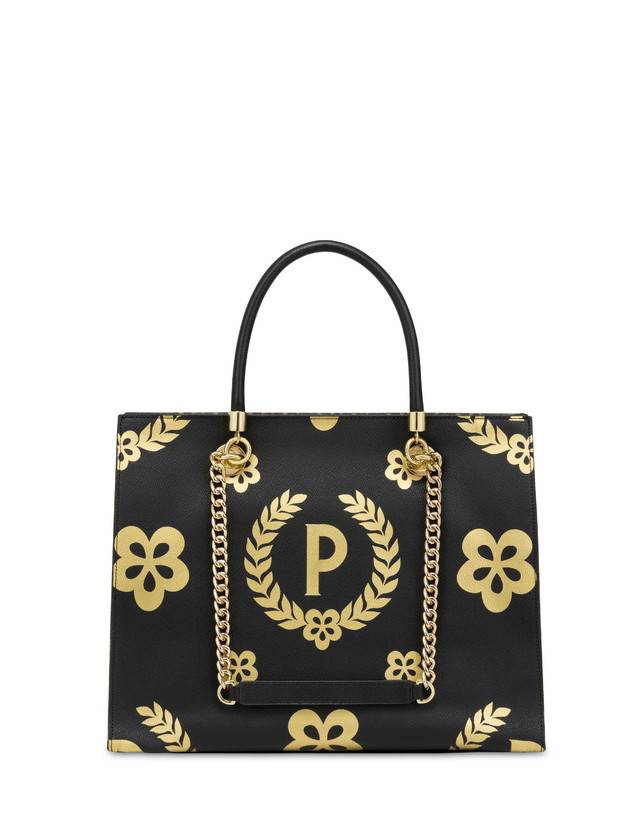 Pollini Shopping Bag Day-si! Heritage Nero/oro/nero Offerte esclusive