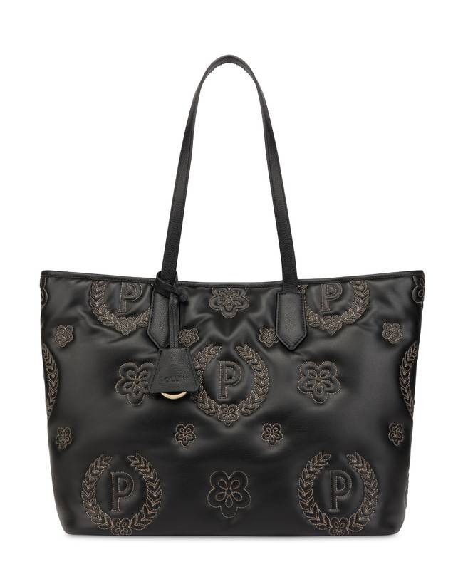 Pollini Shopping Bag Puffy Heritage Nero/nero/nero Nuovi prodotti