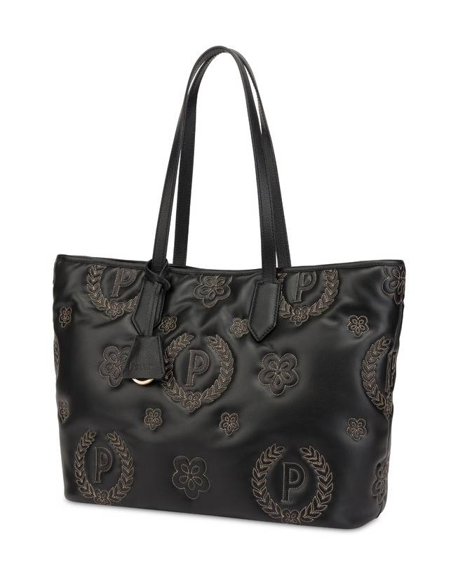 Pollini Shopping Bag Puffy Heritage Nero/nero/nero Nuovi prodotti