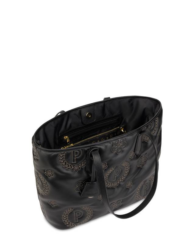 Pollini Shopping Bag Puffy Heritage Nero/nero/nero Nuovi prodotti