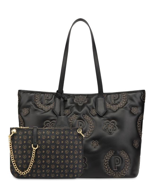 Pollini Shopping Bag Puffy Heritage Nero/nero/nero Nuovi prodotti