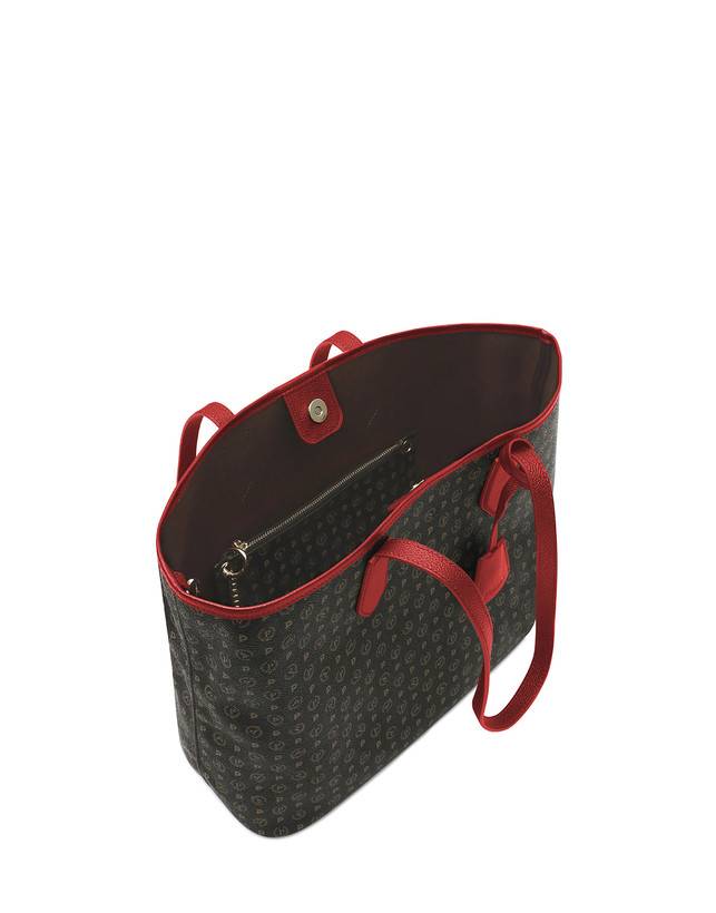 Pollini Borsa Shopping Heritage Logo Classic Nero/lacca Offerte stagionali