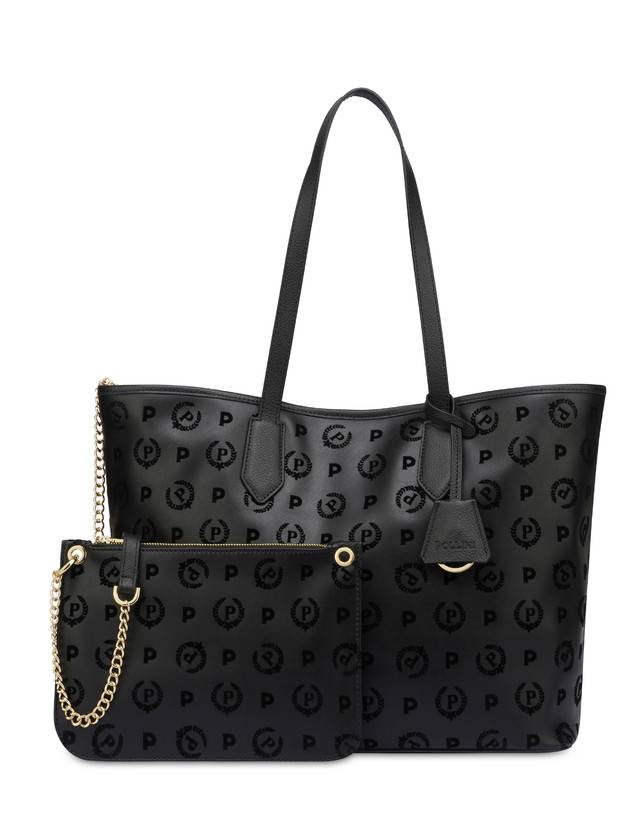 Pollini Shopping Bag Heritage Flock Nero/nero Comprane uno, ottenene uno gratis