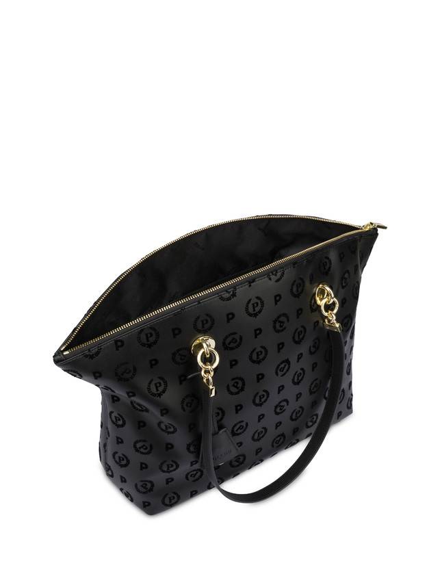 Pollini Tote Bag Heritage Flock Nero/nero Offerte giornaliere