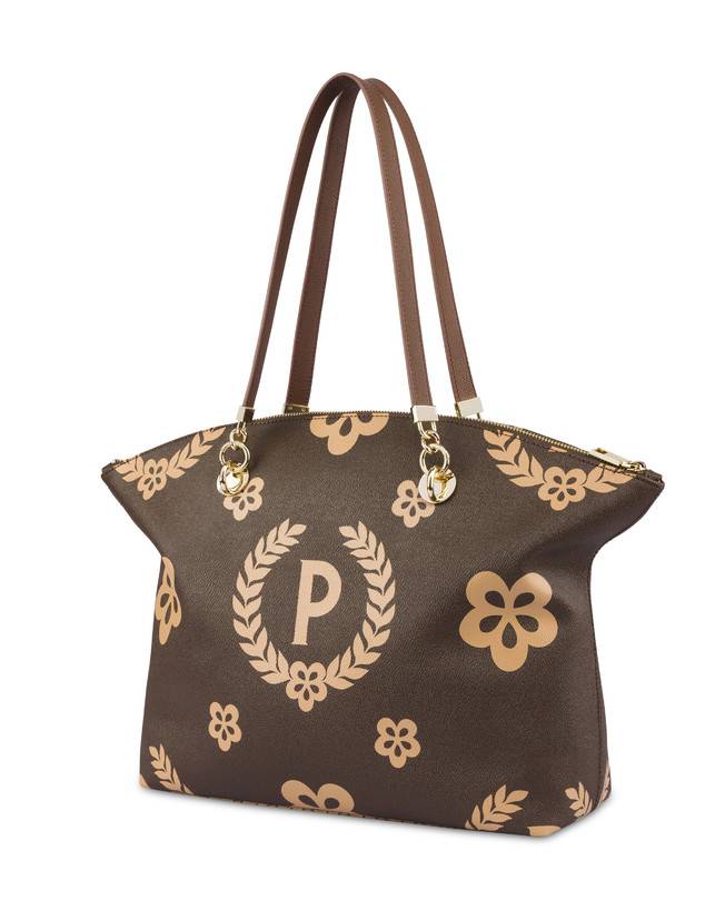 Pollini Tote Bag Day-si! Heritage Crema/marrone/marrone Sconti VIP
