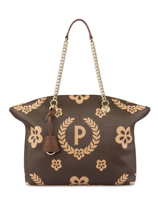 Pollini Tote Bag Day-si! Heritage Crema/marrone/marrone Sconti VIP