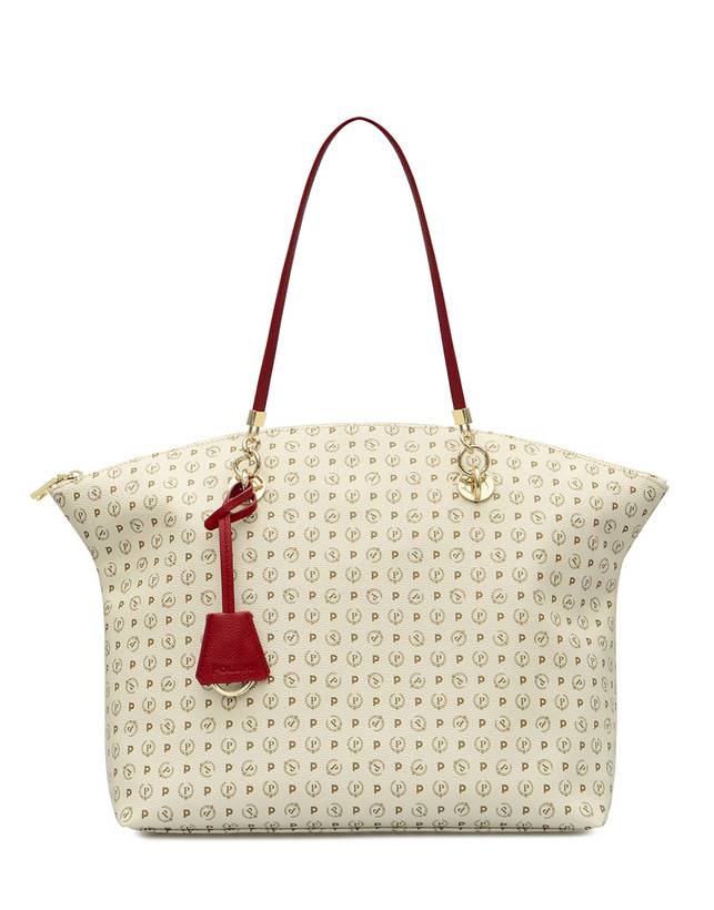 Pollini Tote Bag Heritage Logo Classic Avorio/lacca Offerta settimanale