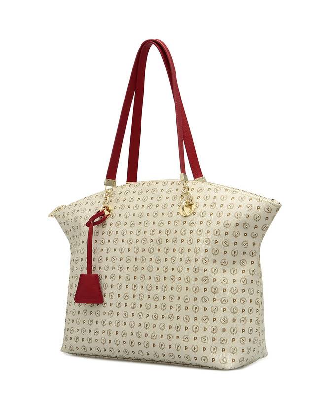 Pollini Tote Bag Heritage Logo Classic Avorio/lacca Offerta settimanale
